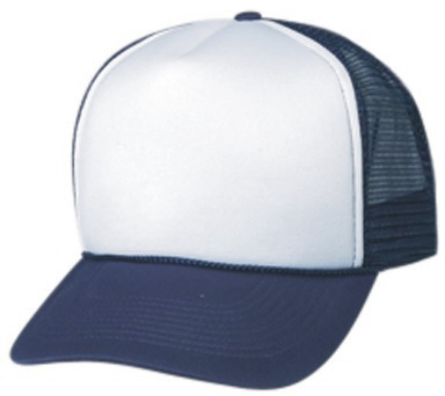 Trucker Mesh Navy with WHITE Front Cap or Hat - 0111-08/39/08