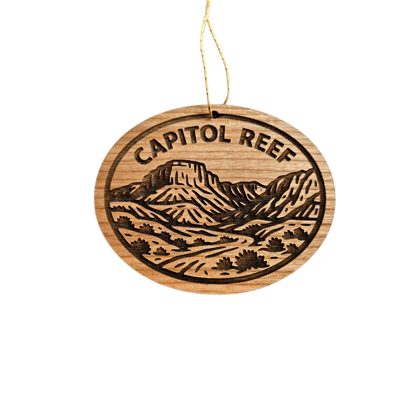 Capitol Reef National Park Ornament Handmade Wood Souvenir Utah - 15791