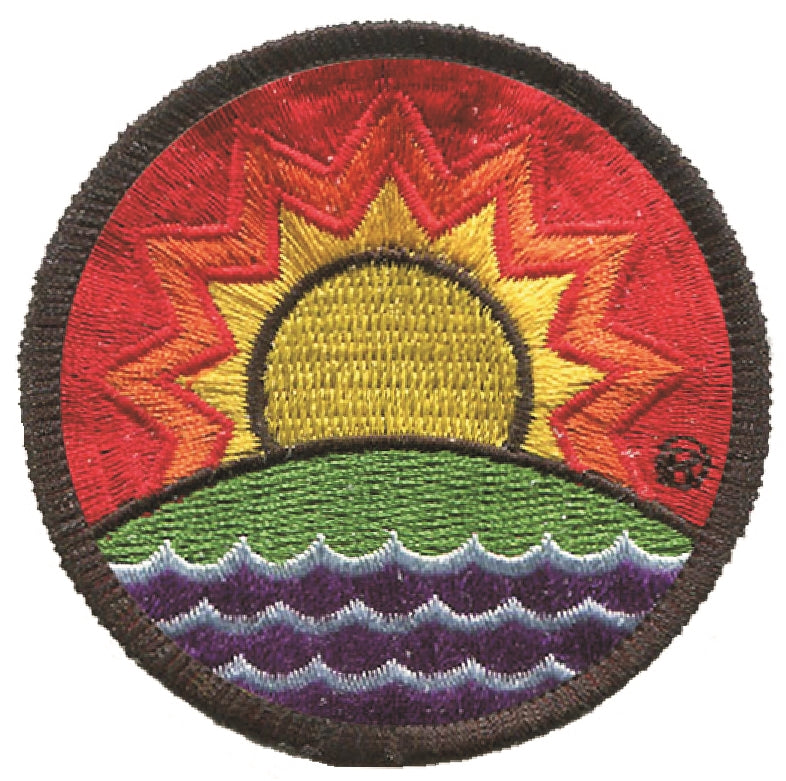 SOLAR FUTURE ® rainbow embroidered patch.