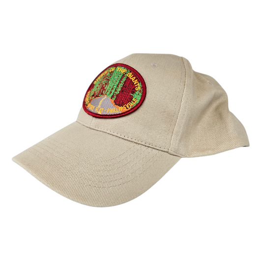 California Redwoods Avenue of the Giants Patch Khaki Basic Hat or Cap - H1076