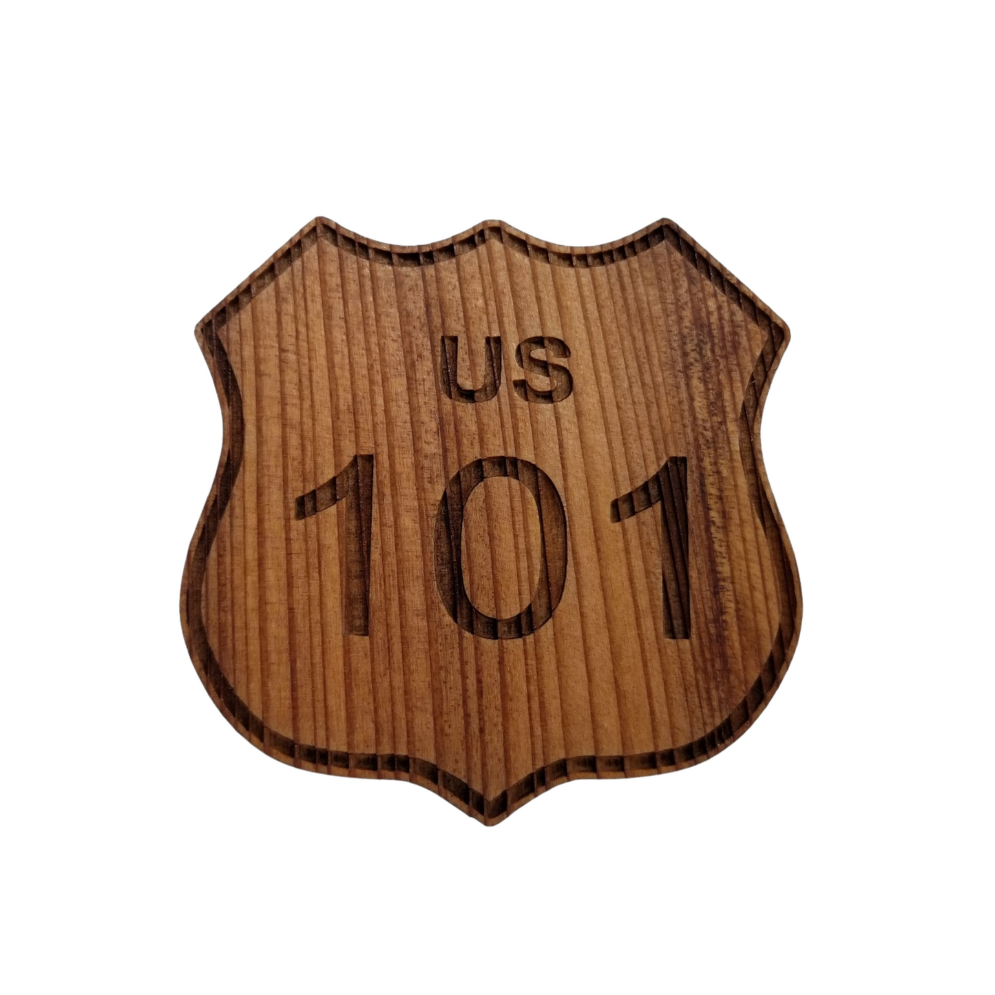 US 101 Highway Magnet Handcrafted Wood Souvenir Handmade in USA - M4012