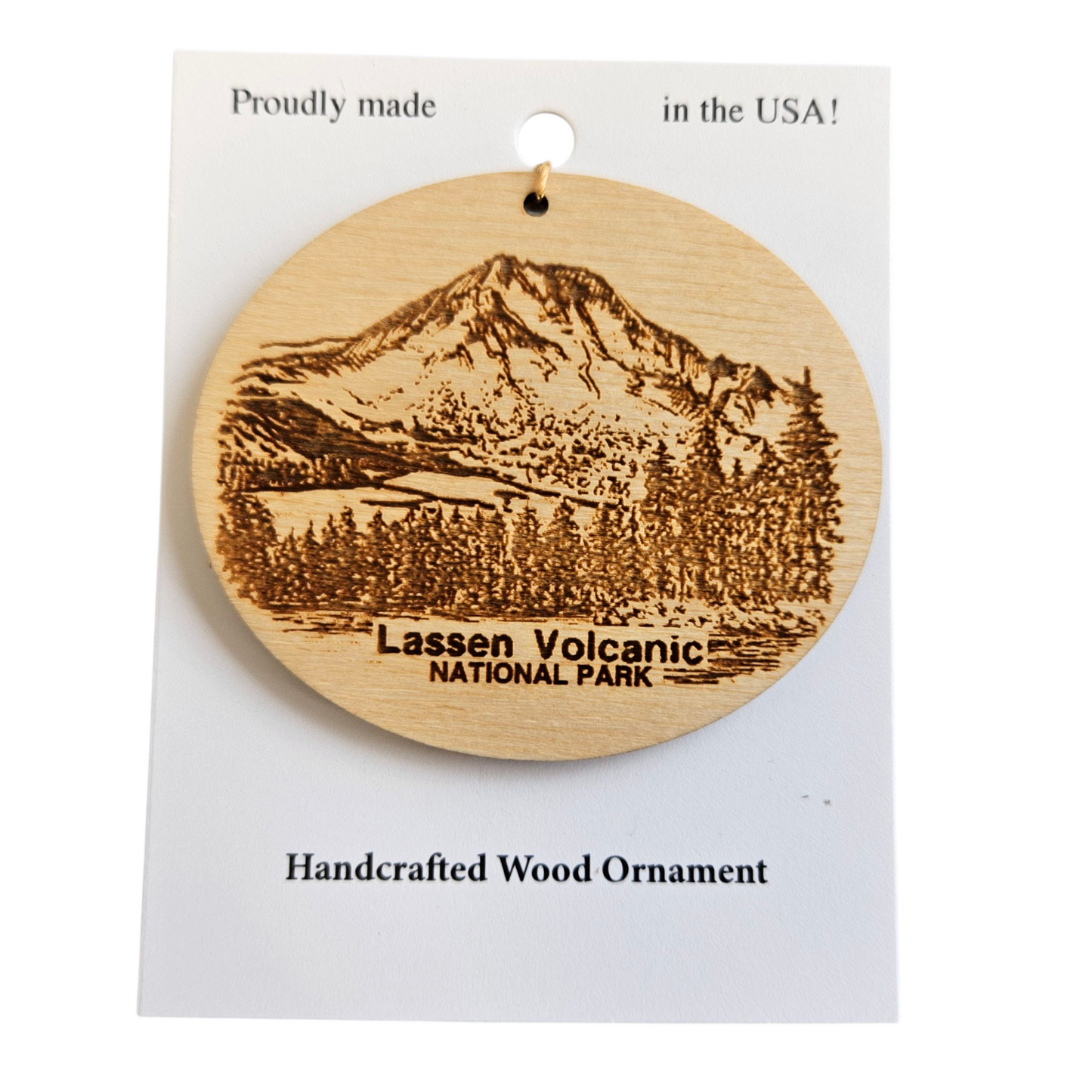 Lassen National Park Wood Souvenir Ornament - 117Orn