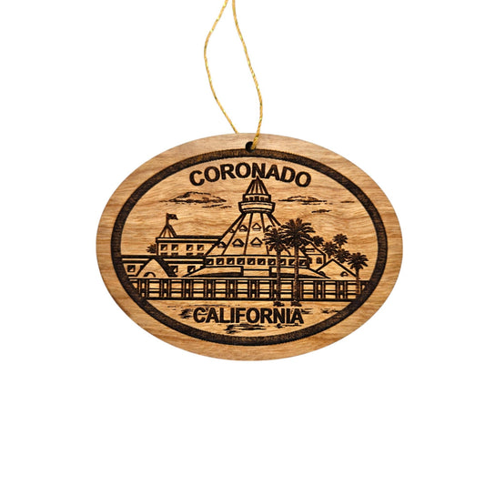 Coronado Resort CA Coronado Hotel Coastal Christmas Ornament Handmade in USA San Diego Souvenir CA - 15750