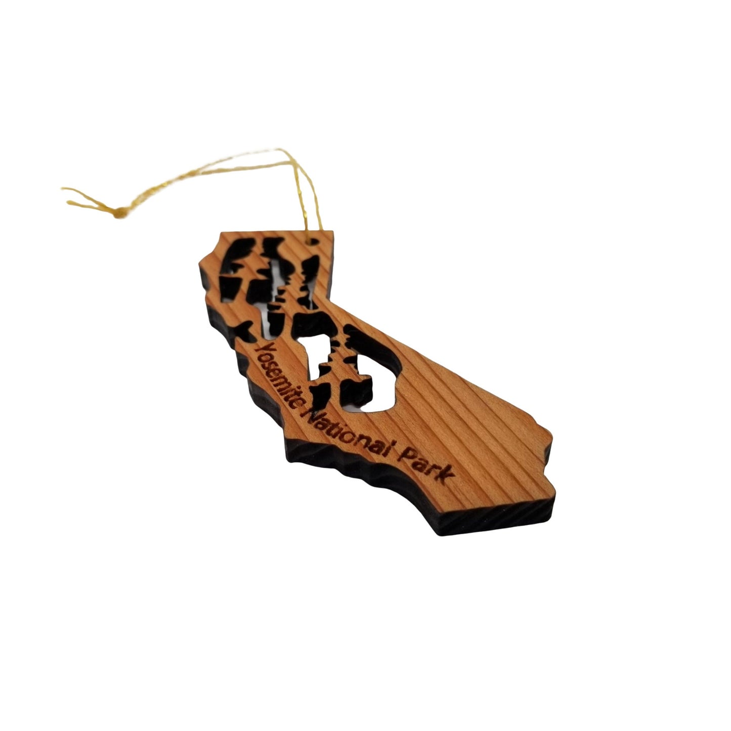 Kings Canyon National Park California CA State Shape Souvenir Christmas Ornament Handmade Wood Ornament USA - 1070KING