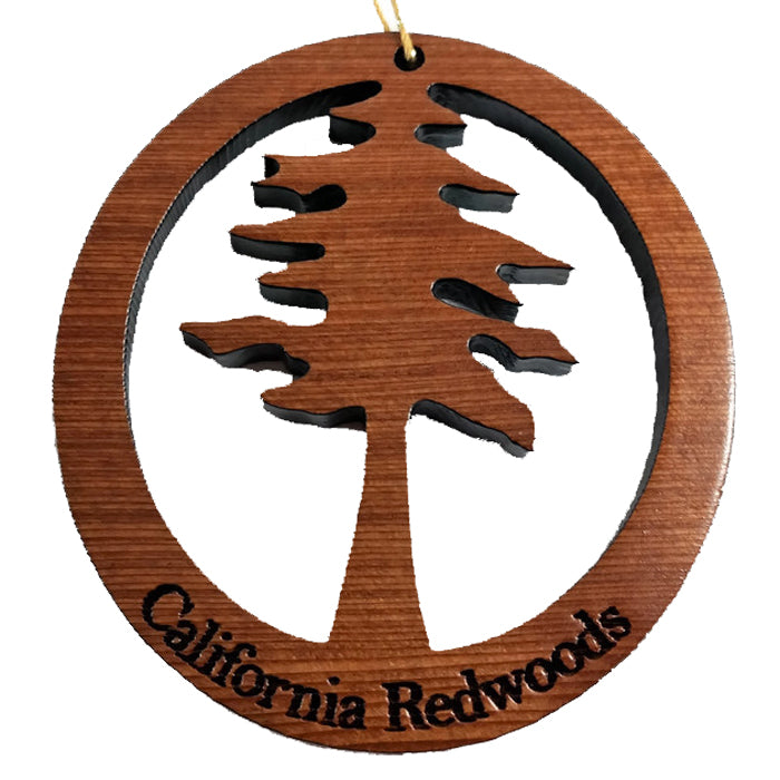 Big Tree Wood Christmas Ornament California Redwoods - 1066L