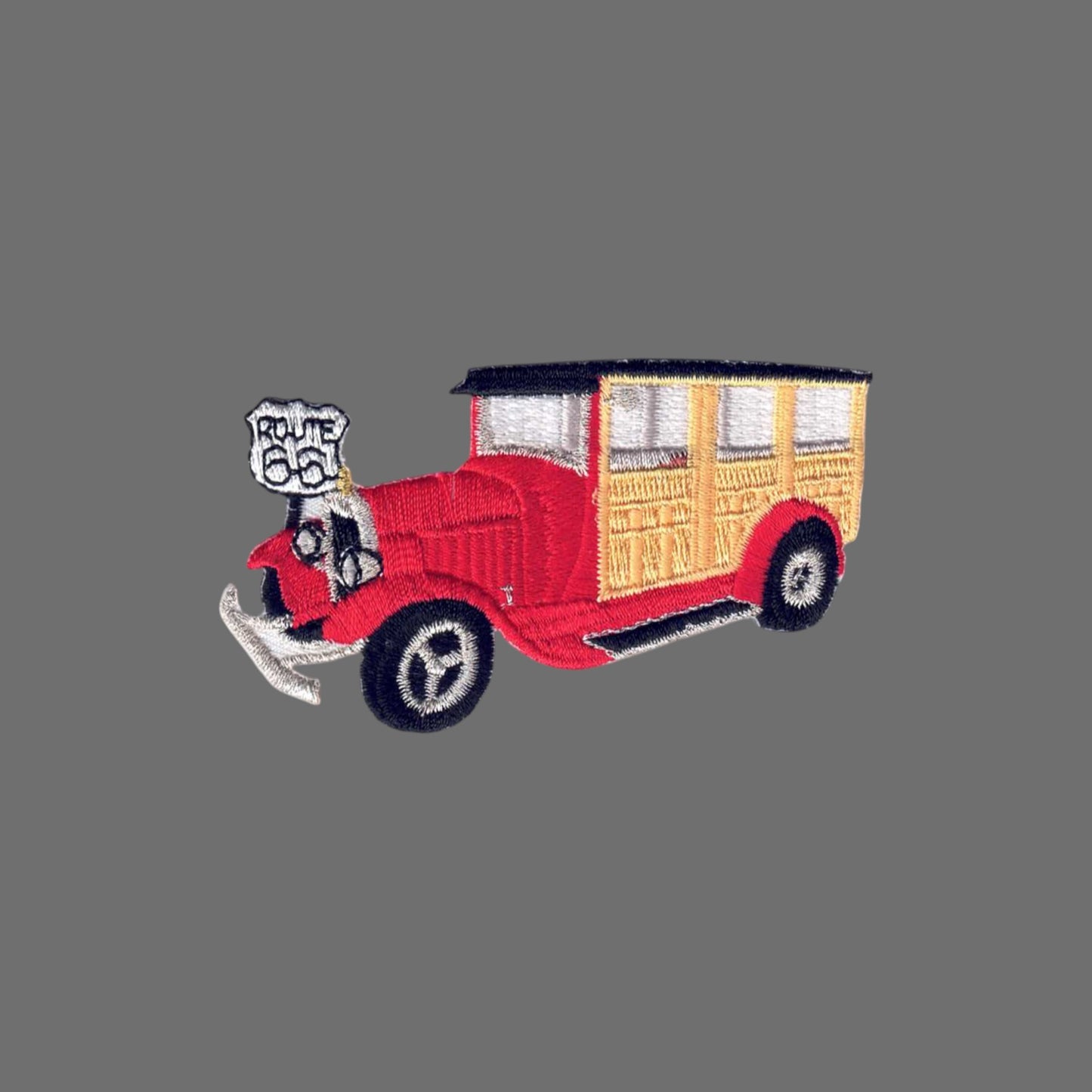1928 Ford Woodie Route 66 Patch - 0066-0002