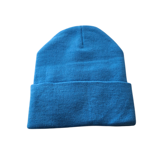 Lt Blue and Med Blue Knit Beanie Cuffed 0182-05