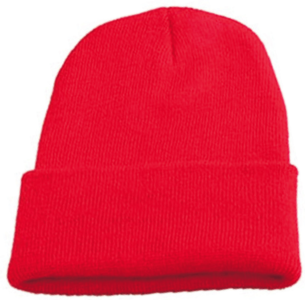 Red Knit Beanie Cuffed 0182-36
