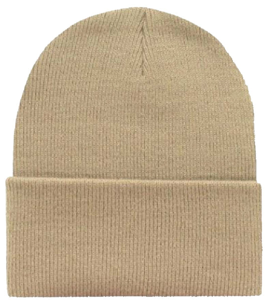 Khaki Knit Beanie Cuffed 0182-60