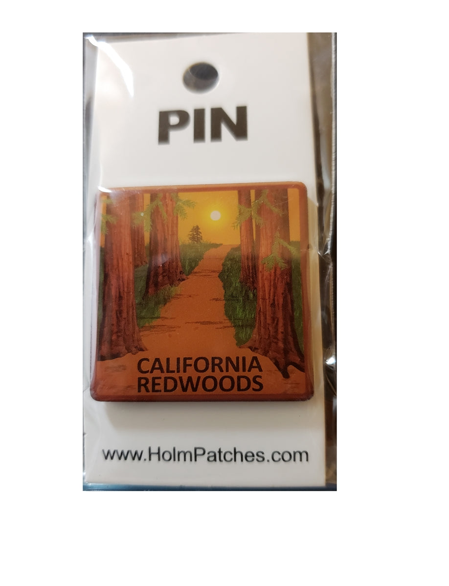 CALIFORNIA REDWOODS printed hat pin - 0475-1216