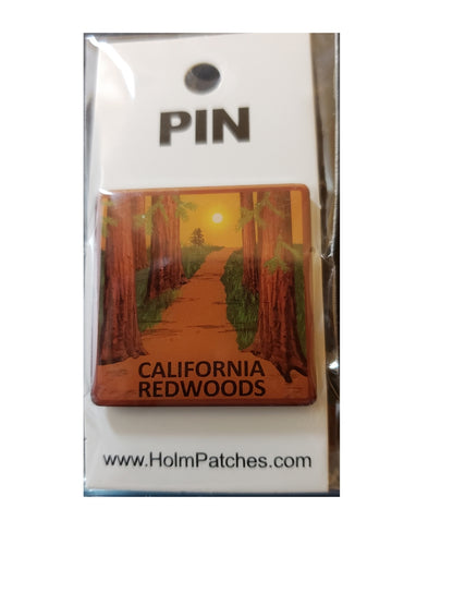 CALIFORNIA REDWOODS printed hat pin - 0475-1216