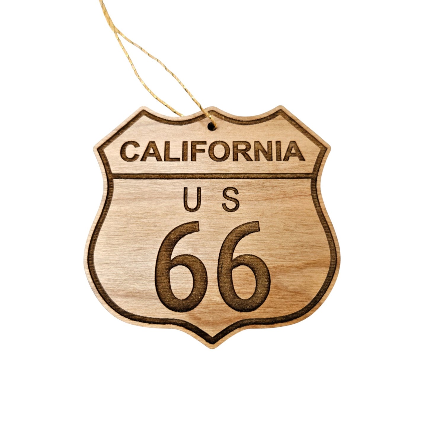 California Route 66 Ornament - Made in USA Souvenir - 15024