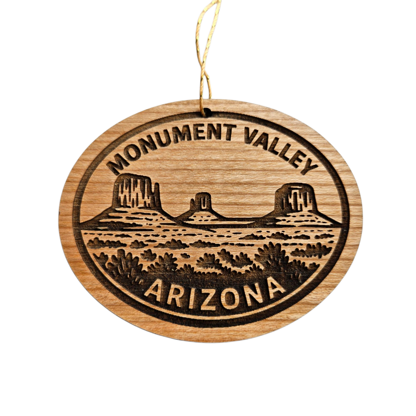Monument Valley Arizona Ornament Handmade Wood Souvenir Utah - 15790