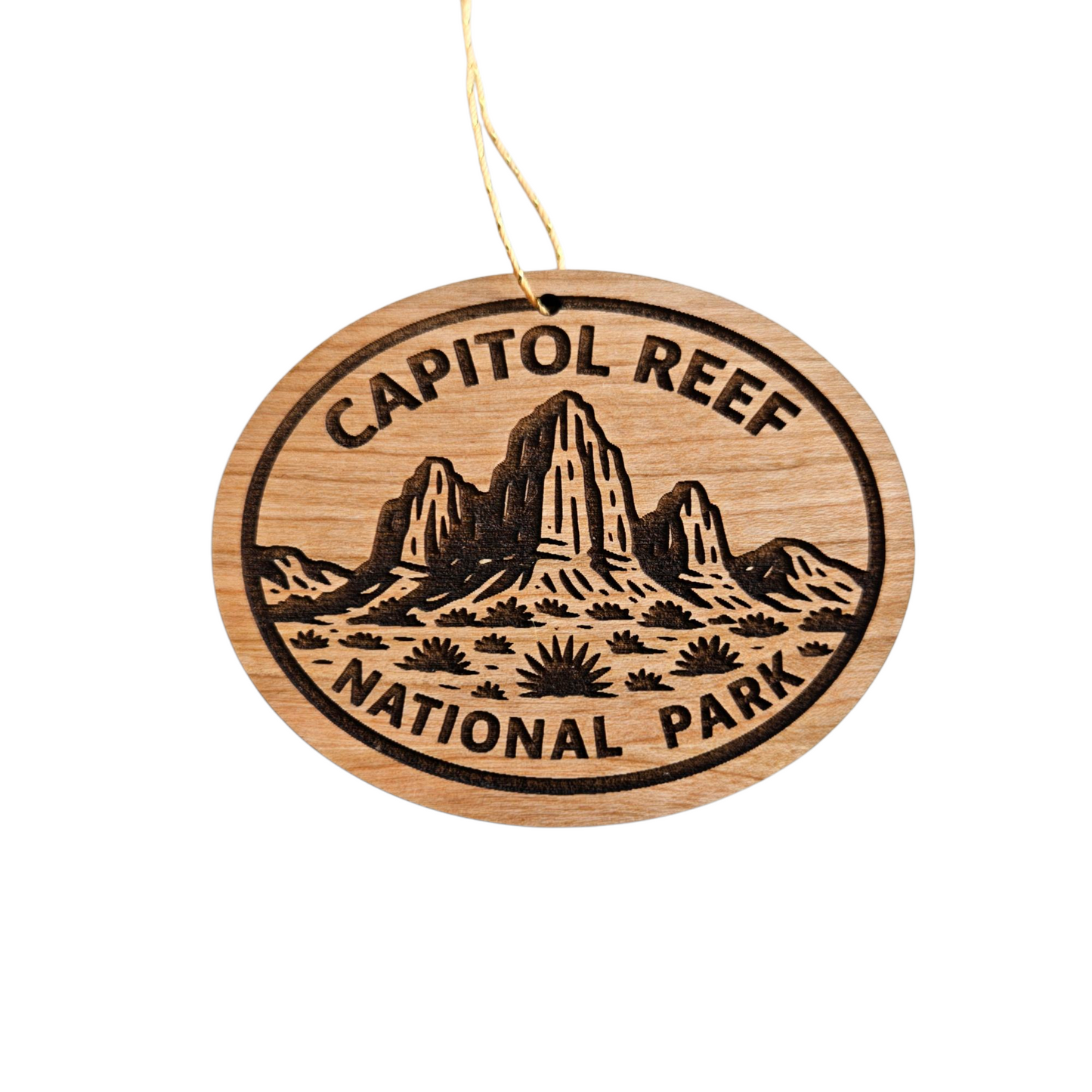 Capitol Reef National Park Cathedral Valley Ornament Wood Souvenir Utah - 15792