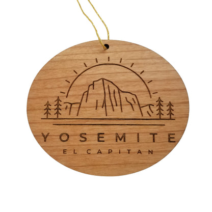 Yosemite National Park Ornament - El Capitan Handmade Wood Ornament - California Souvenir - Christmas Travel Gift - 15521