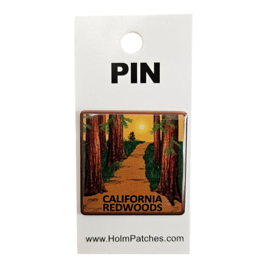 CALIFORNIA REDWOODS printed hat pin - 0475-1216