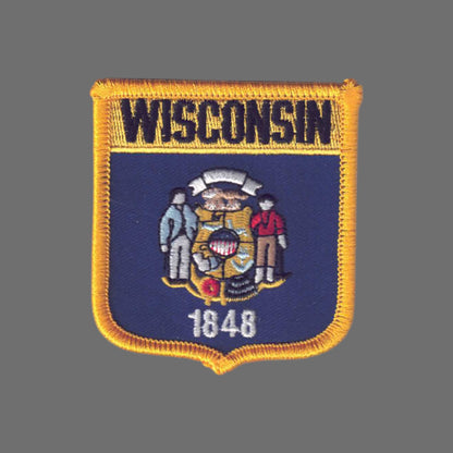 WISCONSIN Med Flag Shield Patch - 3455
