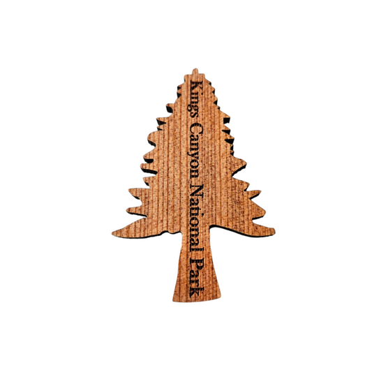Kings Canyon National Park Single Tree Magnet Wood Souvenir - 4001KING