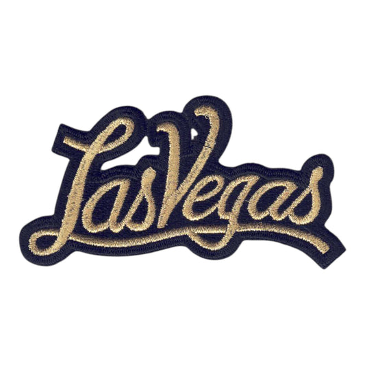 Las Vegas Script Text Gold on Black Patch - 5252-21M/01