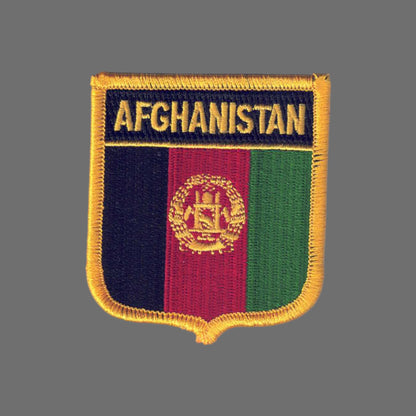 AFGHANISTAN Country Flag Shield Patch - 5991