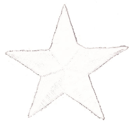 White Embroidered Star Patch 1.75 Inch - 7402-39