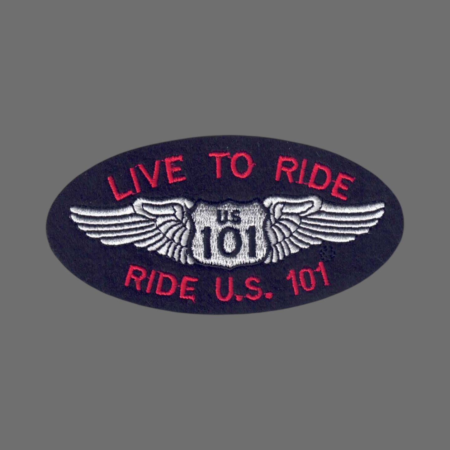 LIVE TO RIDE 101 Patch Black Red - 8102-36