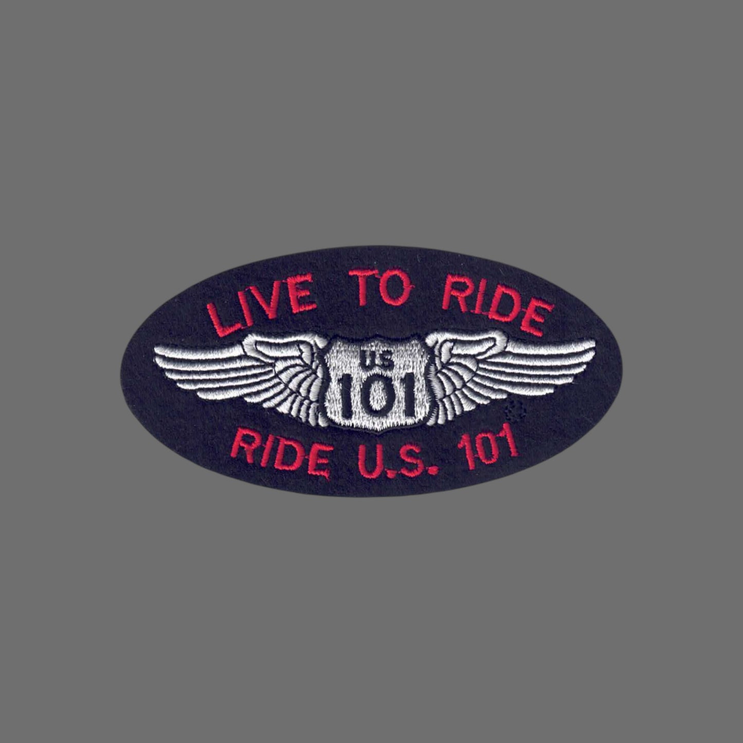 LIVE TO RIDE 101 Patch Black Red - 8102-36