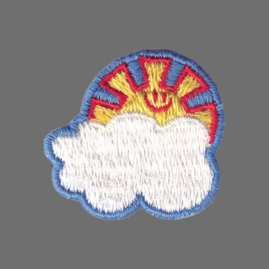 Vintage Sun Over Cloud Applique Patch - 8242