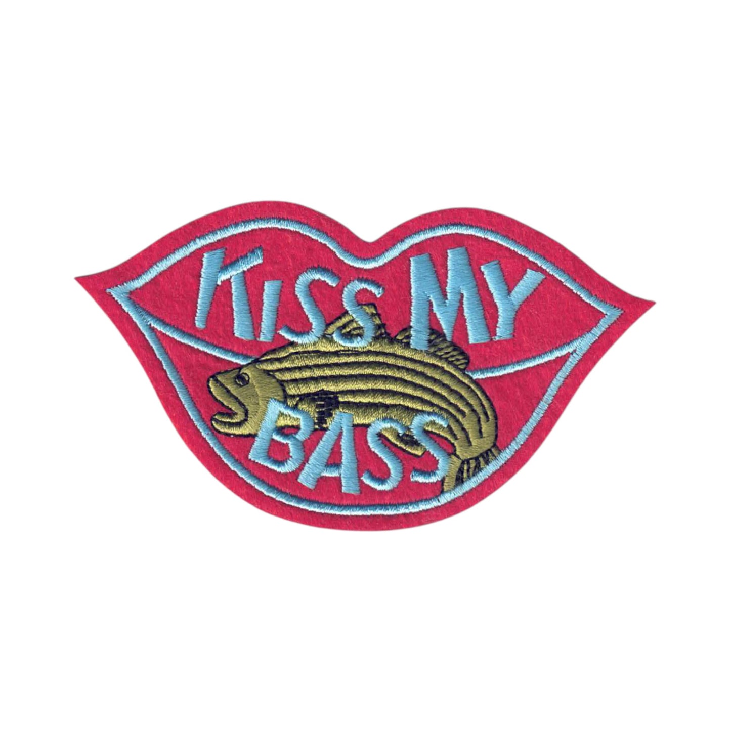 KISS MY BASS Funny Novelty Patch - 8754