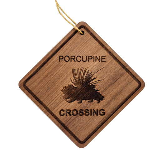 Porcupine Crossing Ornament - Handmade in USA Souvenir - 15695