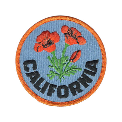CALIFORNIA poppy 2.5" Souvenir Embroidered Patch Iron On - CA-09/2.5