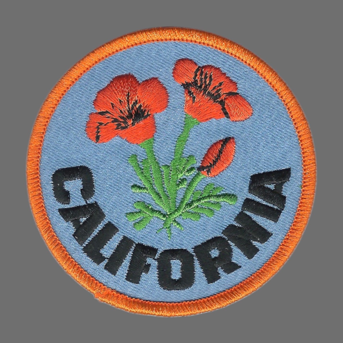 CALIFORNIA poppy 2.5" Souvenir Embroidered Patch Iron On - CA-09/2.5