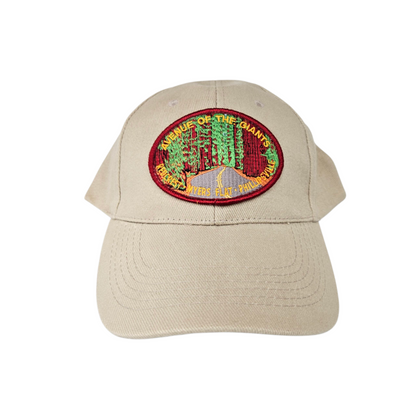 California Redwoods Avenue of the Giants Patch Khaki Basic Hat or Cap - H1076
