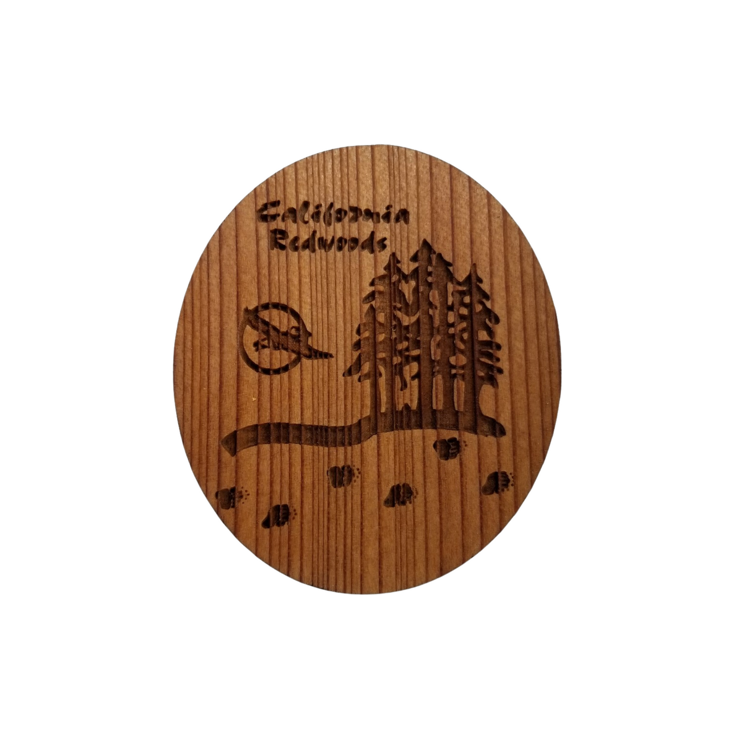 Trees Eagle Tracks Magnet California Redwoods Wood Souvenir - M4007