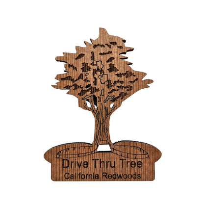 Drive Thru Tree Wood Magnet - M 4004