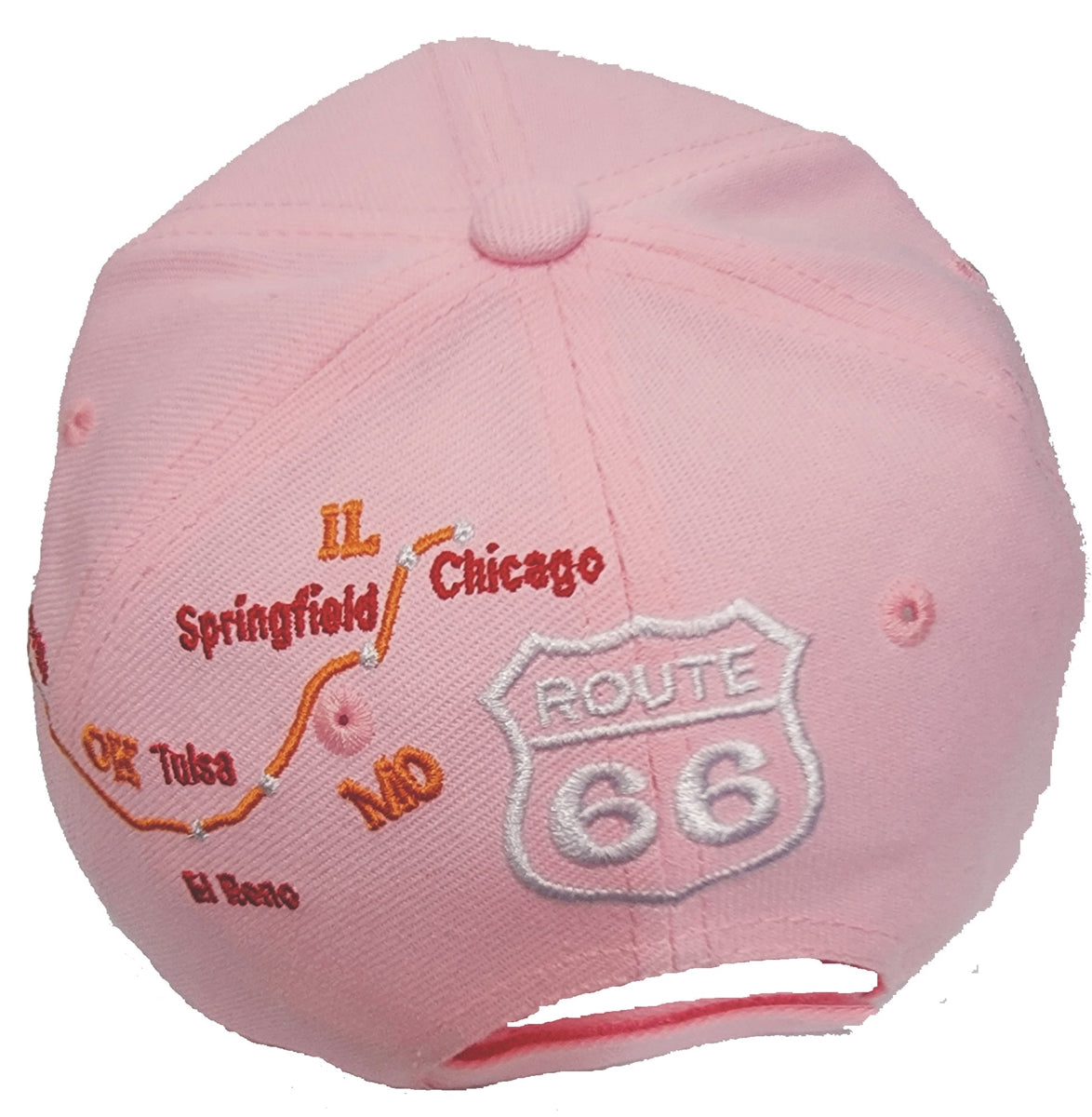 ROUTE 66 Pink City Road Pink Map Cap Hat - H1016P