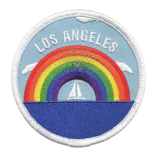 LOS ANGELES Rainbow Sailboat Patch -  LA-35