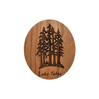 Lake Tahoe Multi Trees Magnet Wood Souvenir - M4041