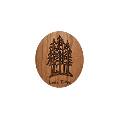 Lake Tahoe Multi Trees Magnet Wood Souvenir - M4041