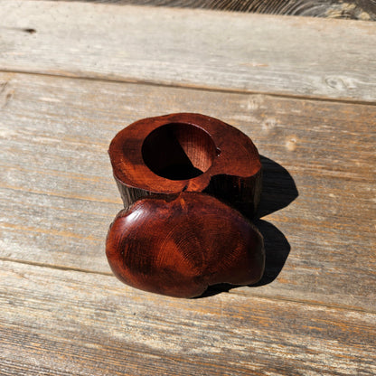 Wood Ring Box Redwood Rustic Handmade California #679 Storage Live Edge Gift