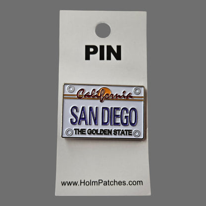 SAN DIEGO CA License Plate lapel hat pin - Carded 0475-4708