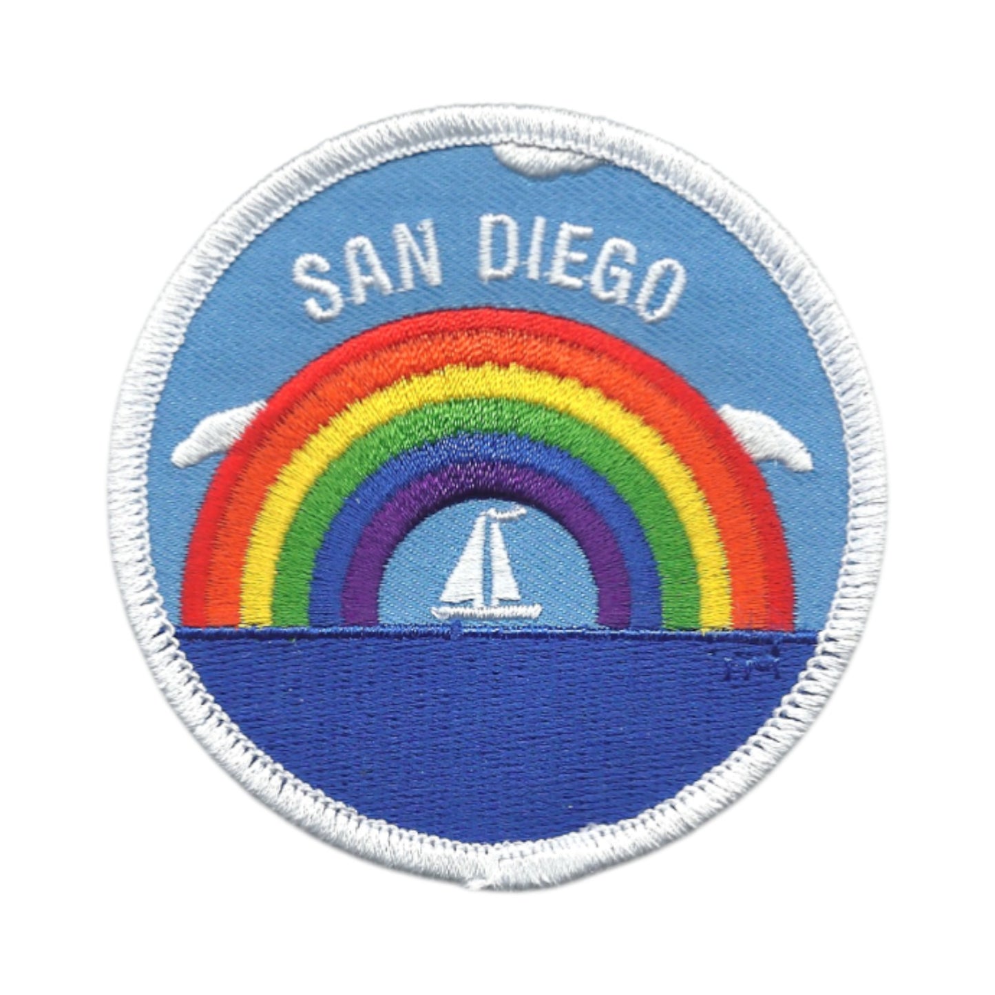 SAN DIEGO Rainbow Sailboat Souvenir Patch - SAN-DIEGO-35