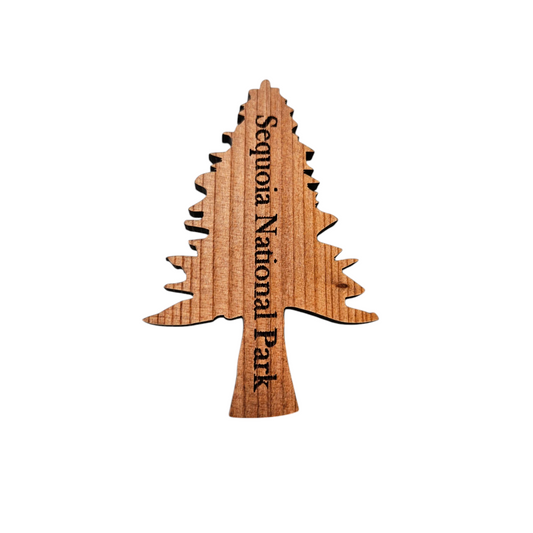 Sequoia National Park Single Tree Magnet Wood Souvenir - 4001Seq