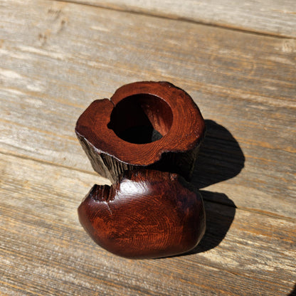 Wood Ring Box Redwood Rustic Handmade California #677 Storage Live Edge Gift