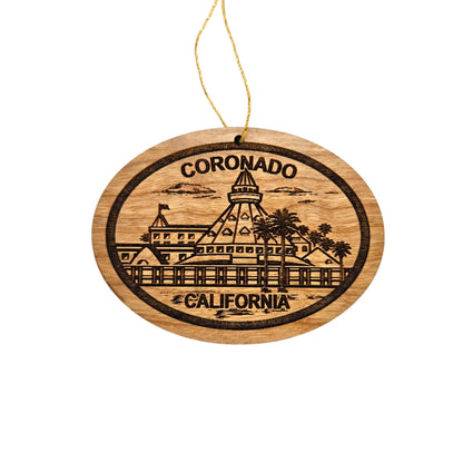 Coronado Resort CA Coronado Hotel Coastal Christmas Ornament Handmade in USA San Diego Souvenir CA - 15750