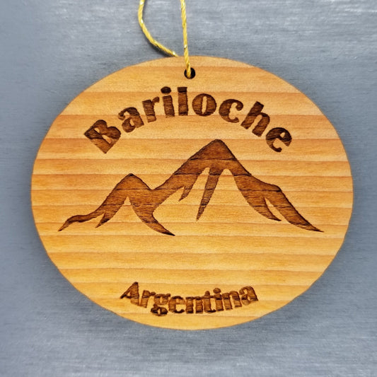 Bariloche Argentina Ornament Handmade Wood Ornament Argentina Souvenir Andes Mountains - 15101