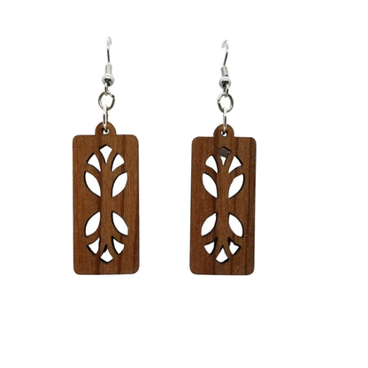Wood Earrings - Cutout Branches or Tree Earrings - Dangle Earrings - CA Souvenir Keepsake - Anniversary Gift D21