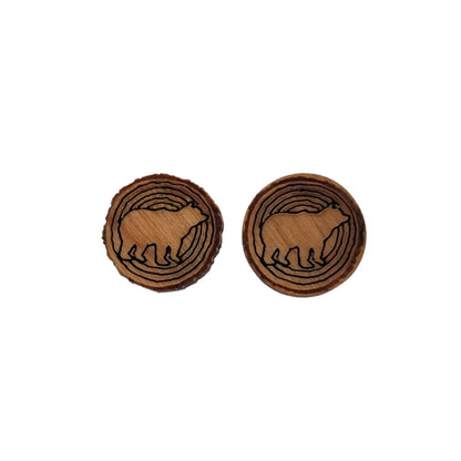 Bear Limb Earrings - Wood Earrings - Stud Earrings - Post Earrings - Faux Limb Bear Earrings -P27