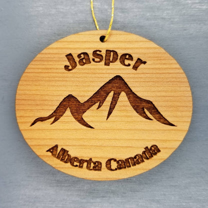 Jasper Alberta Canada Mountains Ornament Wood Souvenir - 15123