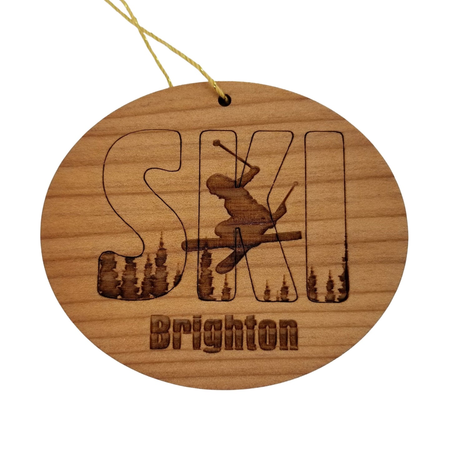 Brighton Utah Ski Ornament - Handmade UT Souvenir Skiing - 15355